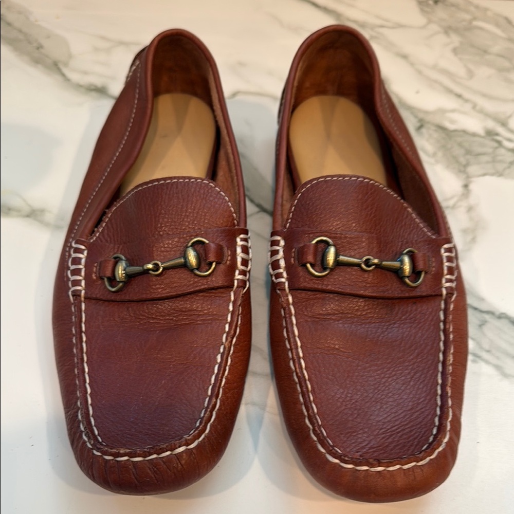 Women’s Cole Haan Brown Leather Driving Loafers/Moccasins
